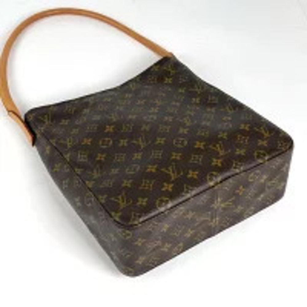 Louis Vuitton Monogram Bag Shoulder Looping Hobo Brown